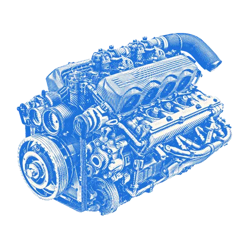 A car engine.