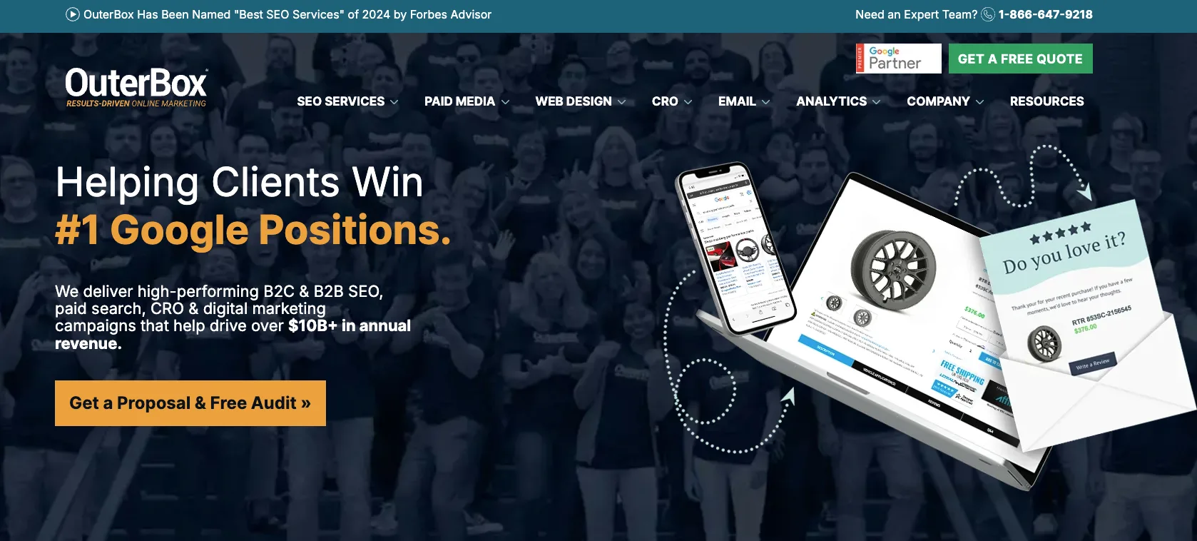 Outer Box B2B SEO agency for ecommerce brands